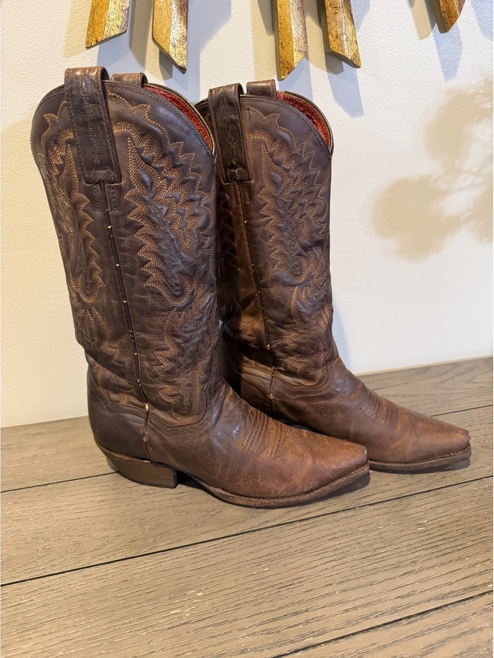 Dan Post Women’s Brown Leather Cowboy Boots Size 6